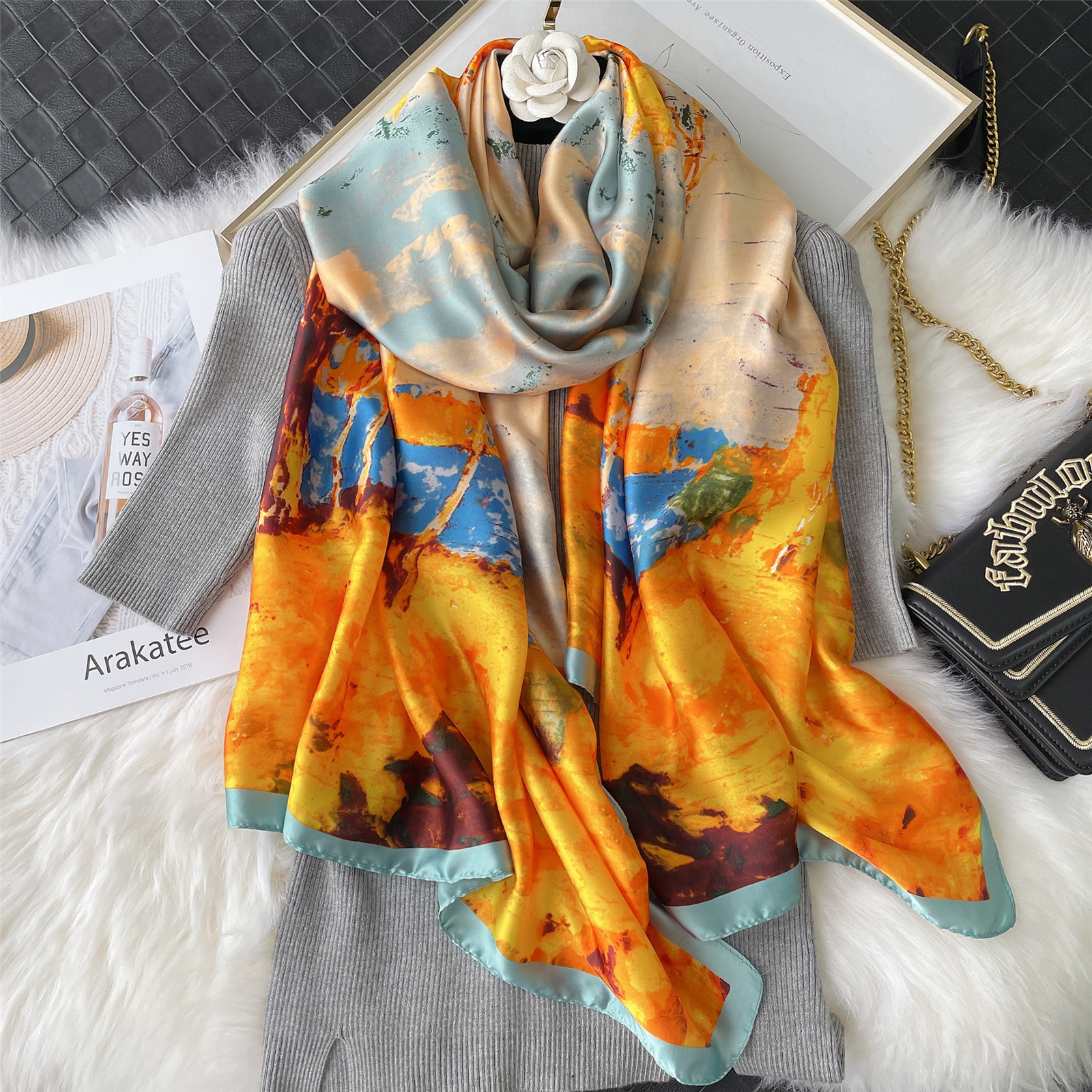 xyueanlo SR-006 Satin Royale Scarf - View 1